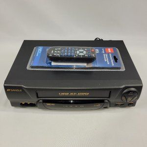 Sansui  VHF6012 Hi-Fi Stereo VHS VCR Video Cassette Recorder & Remote Control